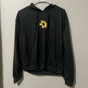 amazon, size large , black with yellow sunflower